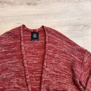 Urban Outfitters‎ Sweater Medium Red Open Front Cardigan Heather Thick Knit thumbnail 3