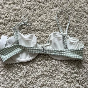 Abercrombie & fitch Checkered seersucker green bikini bra top thumbnail 3