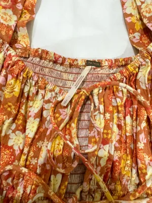 Free People Show Me Love Romper Boho Puff Sleeve thumbnail 6