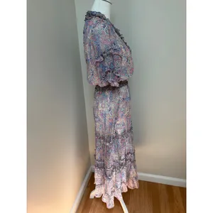 Generation Love Georgette Paisley Midi Dress in Fleur Mosaic thumbnail 6