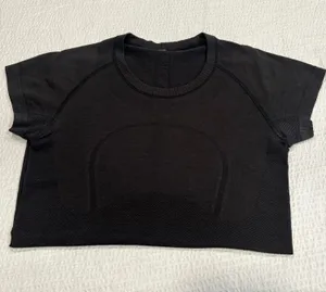 Lululemon black swiftly tech shirt for women size 4 thumbnail 1