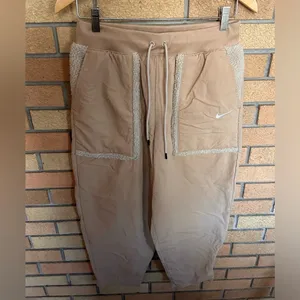 Nike Essential Loose Fit High Rise Hemp Fleece Jogger Pant Women Size Medium thumbnail 2