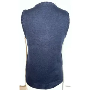 Women’s Navy Blue Knit Sweater Vest XS thumbnail 3
