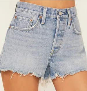 Levi's Women's Light Wash Micro Vibes 501 Original Shorts Size 25 thumbnail 1