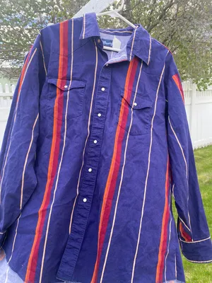 Wrangler Vintage Striped Pearl Snap thumbnail 1