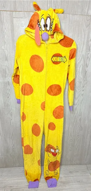 Nickelodeon 2018 cat dog retro jumper zip front Halloween costume cosplay sm thumbnail 1