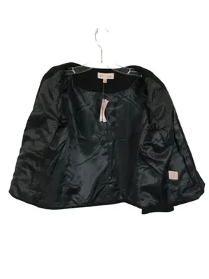 NWT Philosophy Size 10 Black Cropped No Collar Blazer Jacket NEW thumbnail 4