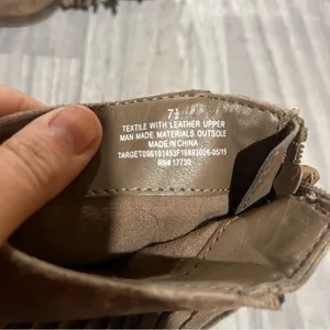 Mossimo Supply Co Brown/Grey Ankle Boots w/ Fringes; 7.5 women’s thumbnail 5