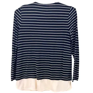 Lauren‎ Ralph Lauren Striped Top Black Large thumbnail 2