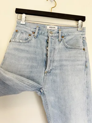 AGOLDE Riley Ripped Straight Leg Jeans in Clear Skies Size US thumbnail 2