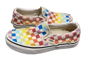 Vans Rainbow Checkerboard Slip-on Sneakers Unisex Size M4 W 5.5 500714 thumbnail 1