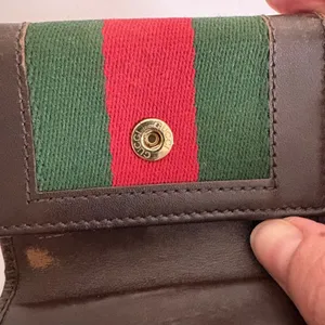 Gucci Vintage Web Stripe 6 Hook Key Case Brown Leather Made In‎ Italy thumbnail 8