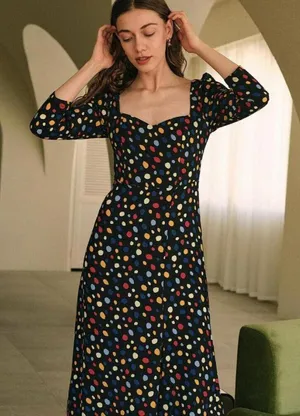 RIHOAS The Sweetheart Neck Polka Dot Maxi Dress L 04 thumbnail 3
