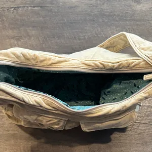 Old Navy Vintage Y2K Cream/Beige Shoulder Boho Messenger Bag thumbnail 4