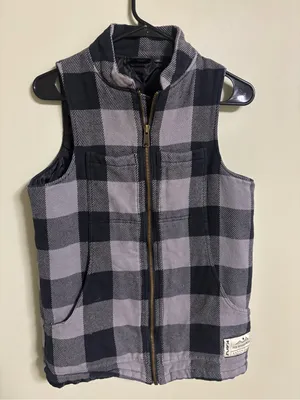 Kavu Buffalo Plaid Flannel Quilted Puffer Vest Womens XS Outdoors Insulated thumbnail 1