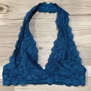 Intimately Free People Blue Lace Halter Bra Women’s XS thumbnail 3
