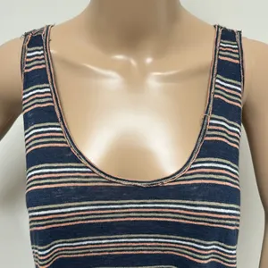 We The Free Best Night Twist Racerback Navy Striped Tank Top Size S thumbnail 2