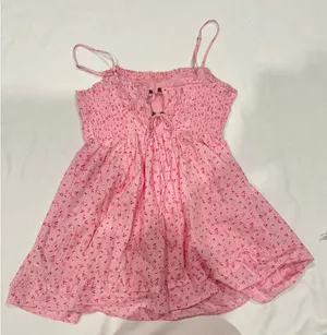 Free People Pink Cherry Gabby Mini Dress Medium thumbnail 4