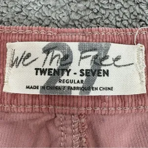 We The Free Free People Raw Hem Corduroy Ankle Skinny Pants‎ Dusty Rose Pink 27 thumbnail 8