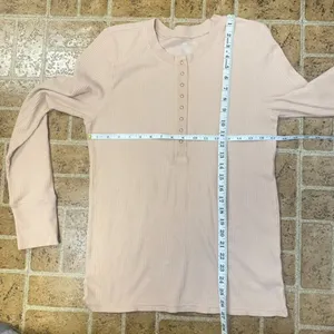 Aerie Waffle Knit Thermal Button Top thumbnail 9
