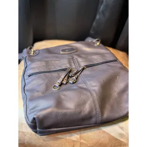 Rosetti Navy Blue Pebble Faux Leather Crossbody Bag Organizer Purse Silver Tone thumbnail 2