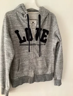 Hoodie Jacket Gray Size L thumbnail 3