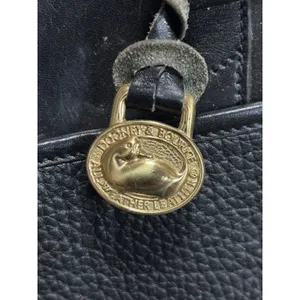 Dooney & Bourke Black Pebbled Satchel Top Double Handle Bag Zip Close Logo thumbnail 3