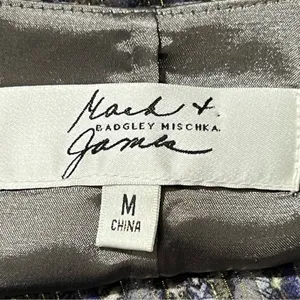 Mark & James by Badgley Mischka Silk Faux Wrap Cocktail Dress Size M Glam 70s thumbnail 8