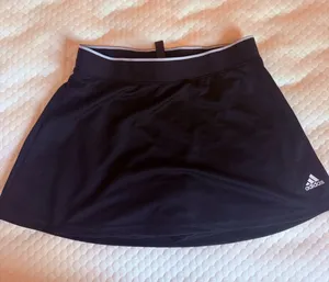 adidas Black Women's Circle Skirt with White Trim thumbnail 1
