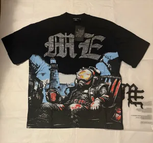 Black rhinestone M.E. t-shirt with astronaut graphic thumbnail 1