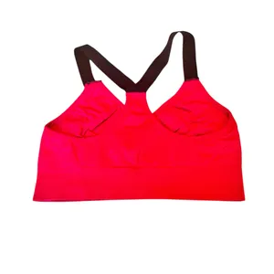 New Balance Seamless Racerback Sports Bra Pink Medium Yoga Gym Logo Flaw Top GUC thumbnail 8
