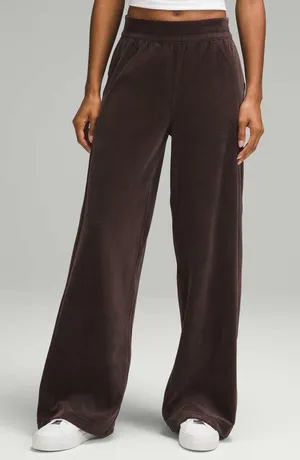 Lululemon Corduroy Wide Leg Scuba Pants Espresso Brown Size‎ 2 LW5FRES thumbnail 1