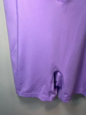 All In Motion Athletic Romper Body Suit Lilac Purple Shelf Bra Bike Shorts Large thumbnail 4