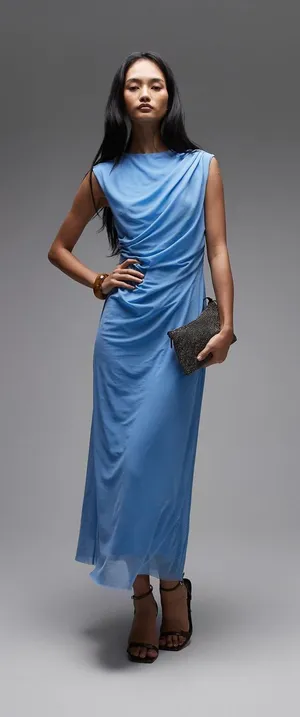 NWT & Other Stories | Draped Midi Dress, Small thumbnail 1