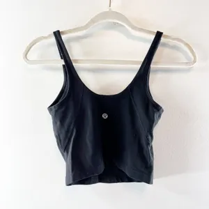 Lululemon Athletica Align Cropped Tank Top Light Support A/B Cup Black 2 thumbnail 5