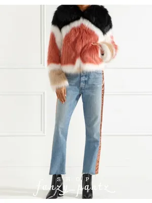 AMO Loverboy Indigo Adobe Ribbon Jeans 28 Cotton Raw Hem High Waisted thumbnail 5
