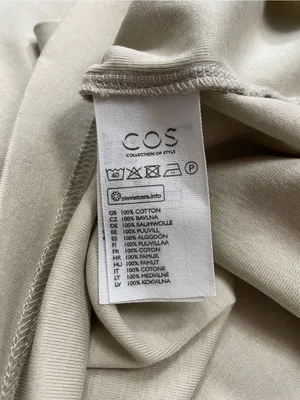 COS Oversized Cotton Jersey T-Shirt Dress Asymmetric Drape Minimalist Sz L 🧡🎀 thumbnail 9