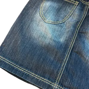 Earl Jean Denim Mini Skirt Dark Wash Distressed Y2K Western 90's Hippie Size 4 thumbnail 5
