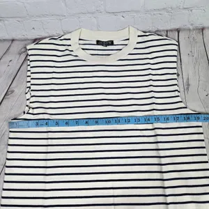 J. Crew Structured muscle T-shirt in stripe mariner cotton‎ M NWT thumbnail 6