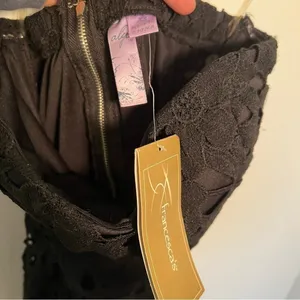 Alya Francesca's Women's Size XS Harpeth Strapless Lace Dress Black LBD F16D135 thumbnail 9