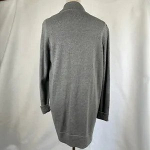 J.Crew Womens‎ Gray Open Front Cardigan Sweater Size Medium Knit Classic Cozy thumbnail 4
