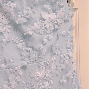 Altar’d State Adley Embellished Mini Dress Light Powder Pastel Blue Small thumbnail 4