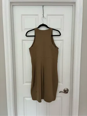 Lululemon Slim-Fit Above-Knee Dress, NWT, Size 10, Artifact / Mustard - Olive thumbnail 10