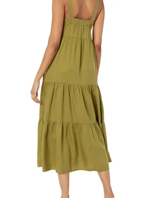 Olive Oil XS Tiered Sundress pockets thumbnail 7