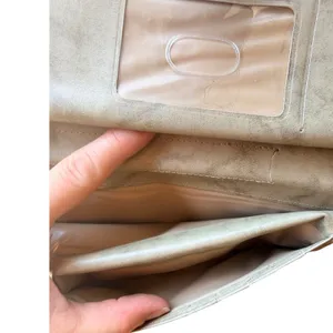 Buxton Beige Genuine Leather Organizer Wallet Zip Around Snap Clutch thumbnail 7