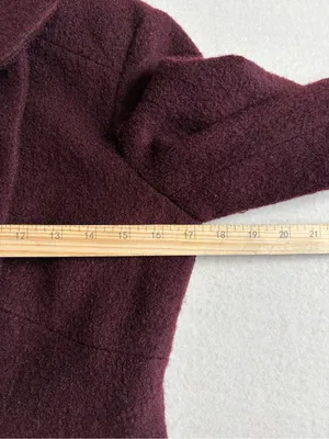 Guess Double-Breasted Pea Coat in Burgundy thumbnail 9
