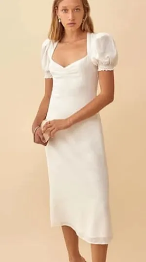 1HR SALE ⚡Reformation Luciana Dress (Ivory) thumbnail 1
