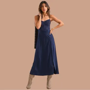 NWT Altar'd State Evalina Satin Maxi Dress thumbnail 6