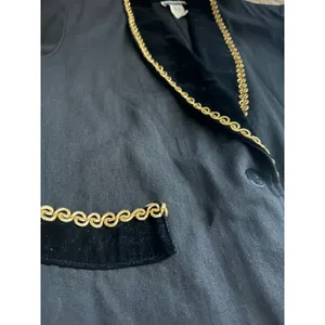 Vintage 90s Contempo Casuals Gold Trim Blazer Oversized Small thumbnail 9