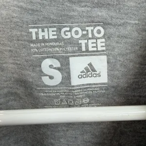 Adidas gray graphic logo short sleeve the go-to tee cotton active tshirt‎ small thumbnail 4